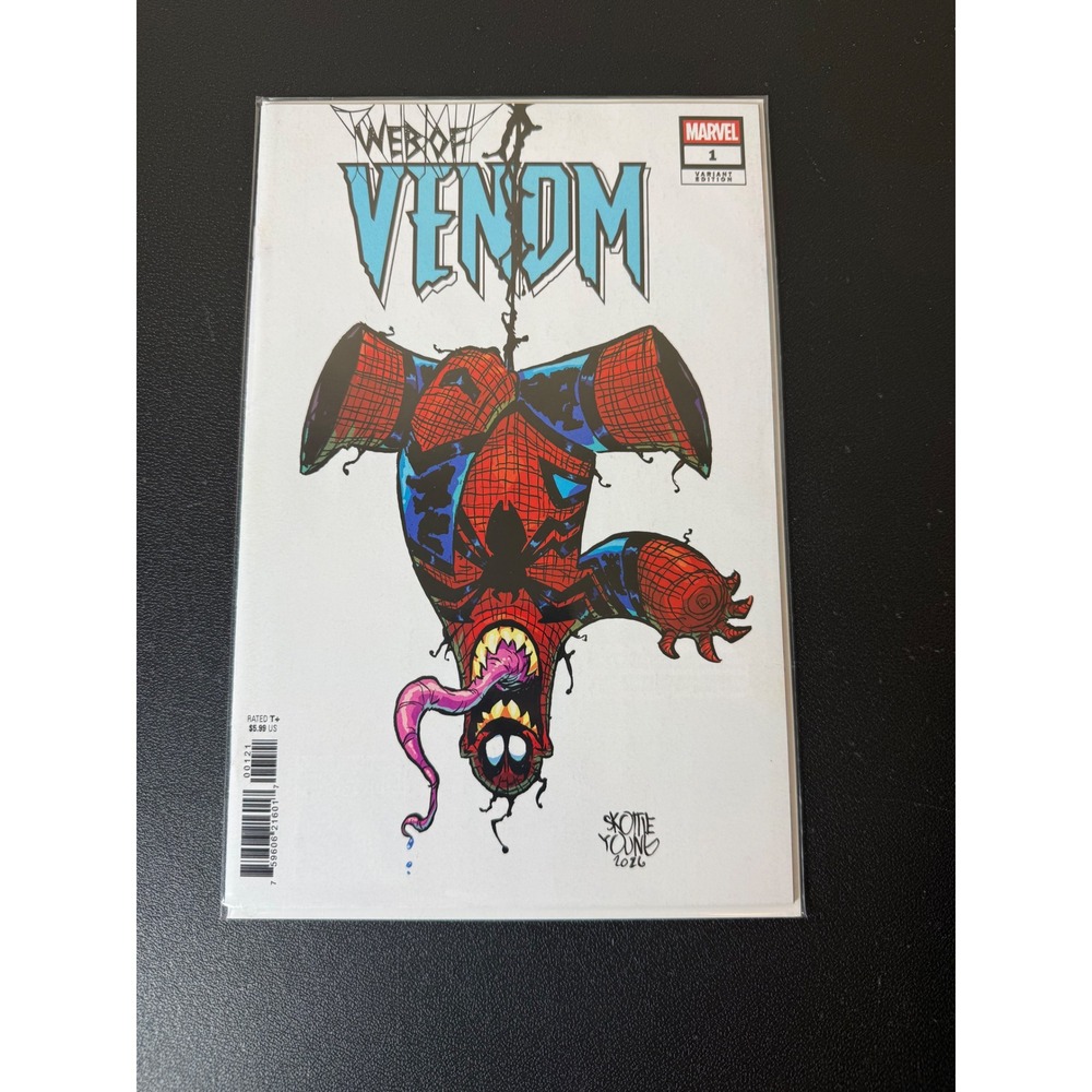 Marvel Web of Venom 1 Skottie Young Variant Edition Spider-Man 2018 Comic Book